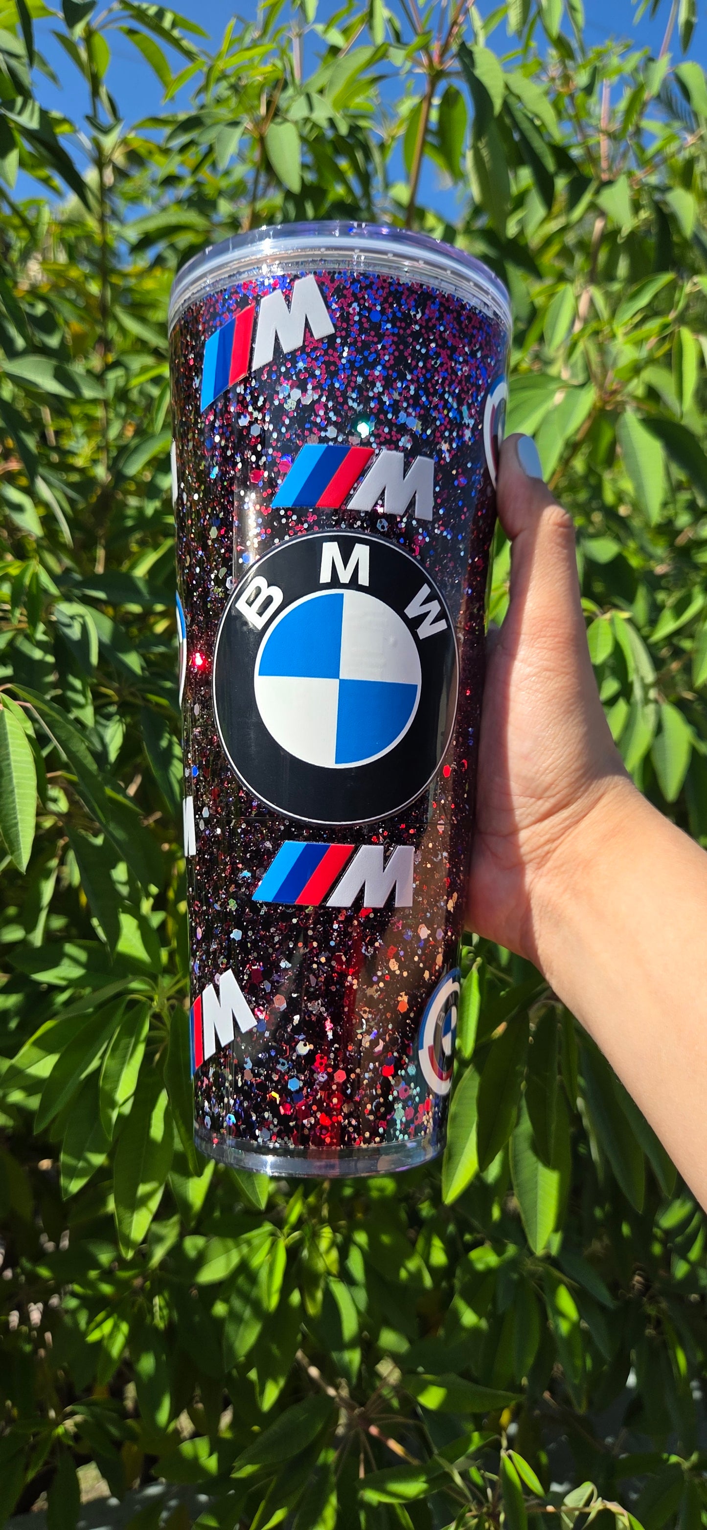 BMW snowglobe tumbler