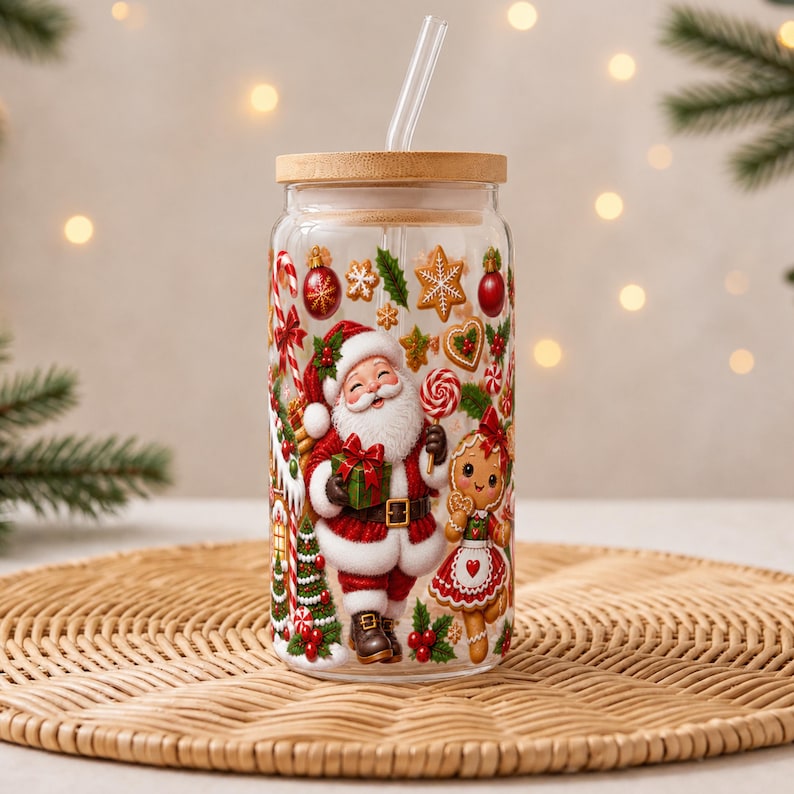 Santa's glass can