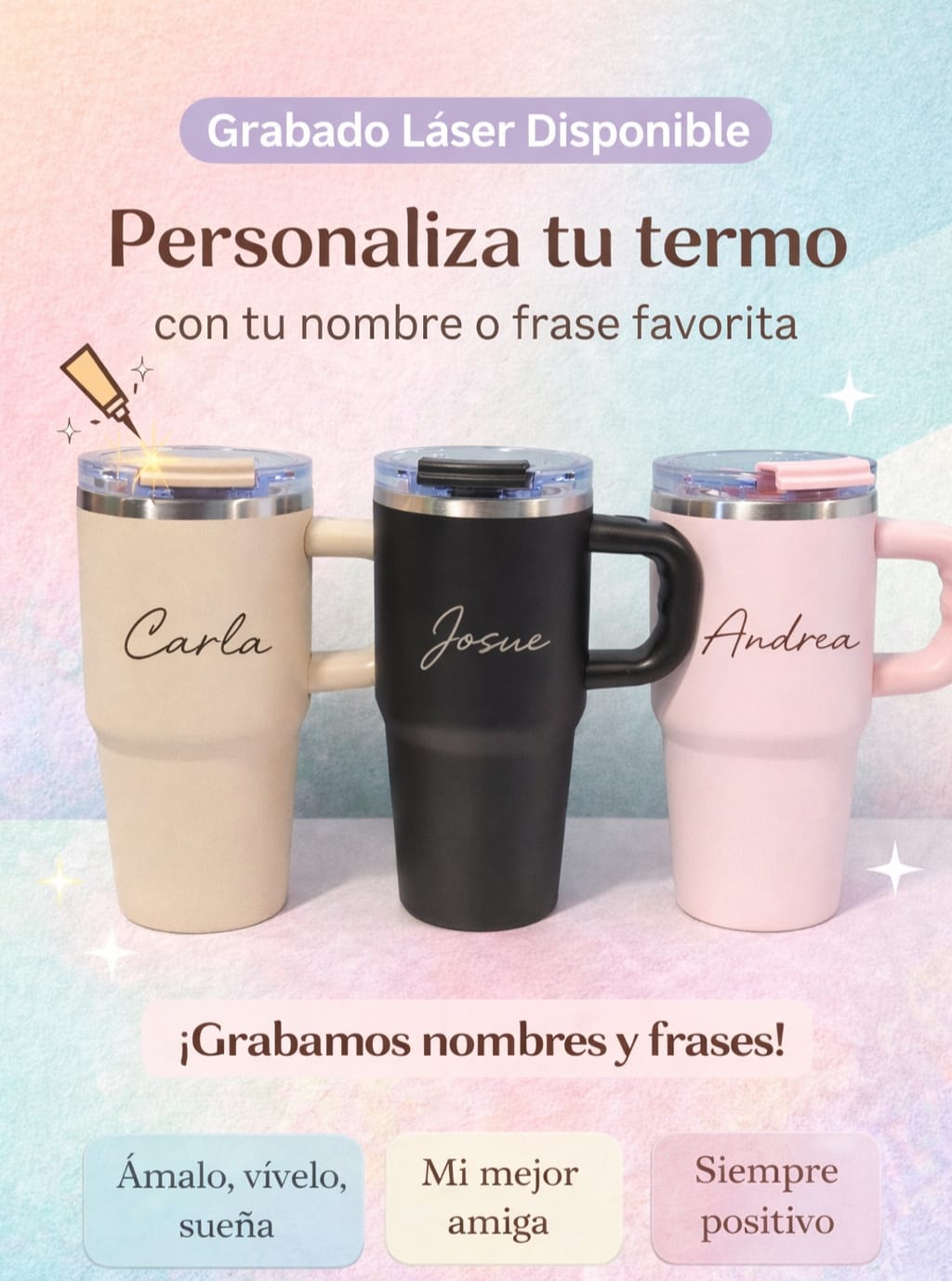 Termo Personalizado Laser Con Asa