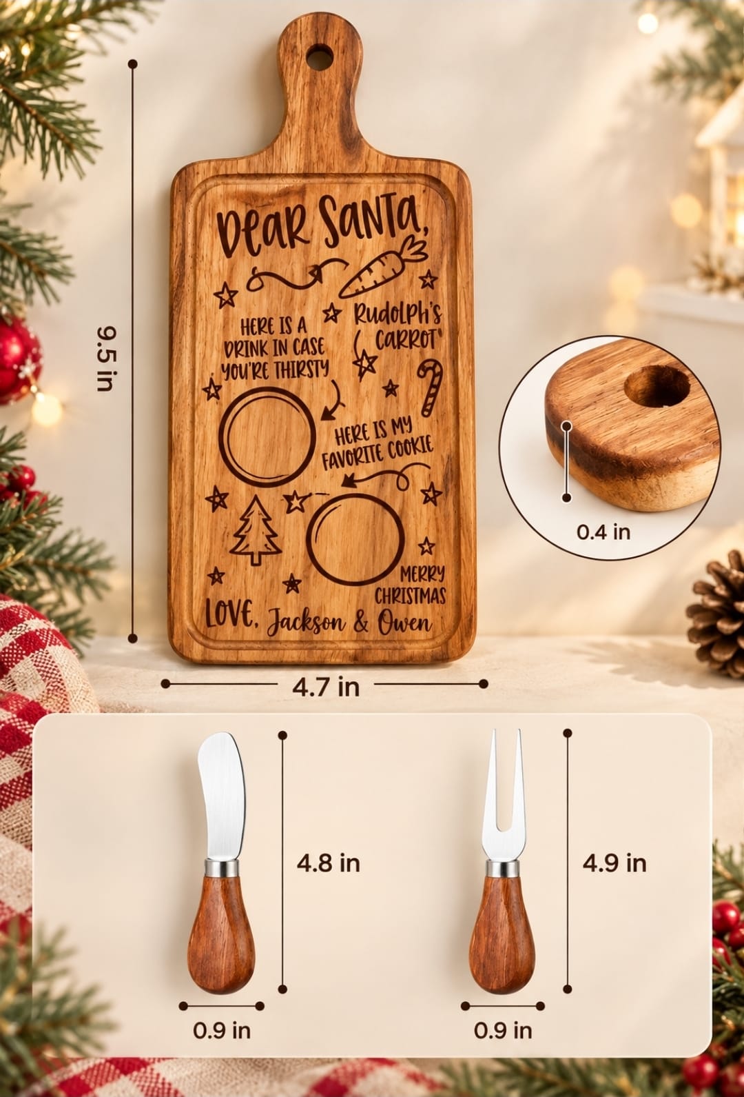 Personalized Christmas Eve Treat Board – Dear Santa