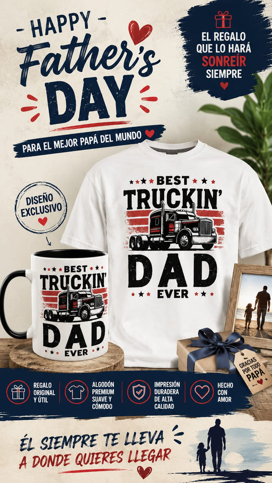 Camiseta + Taza "Truckin Dad"