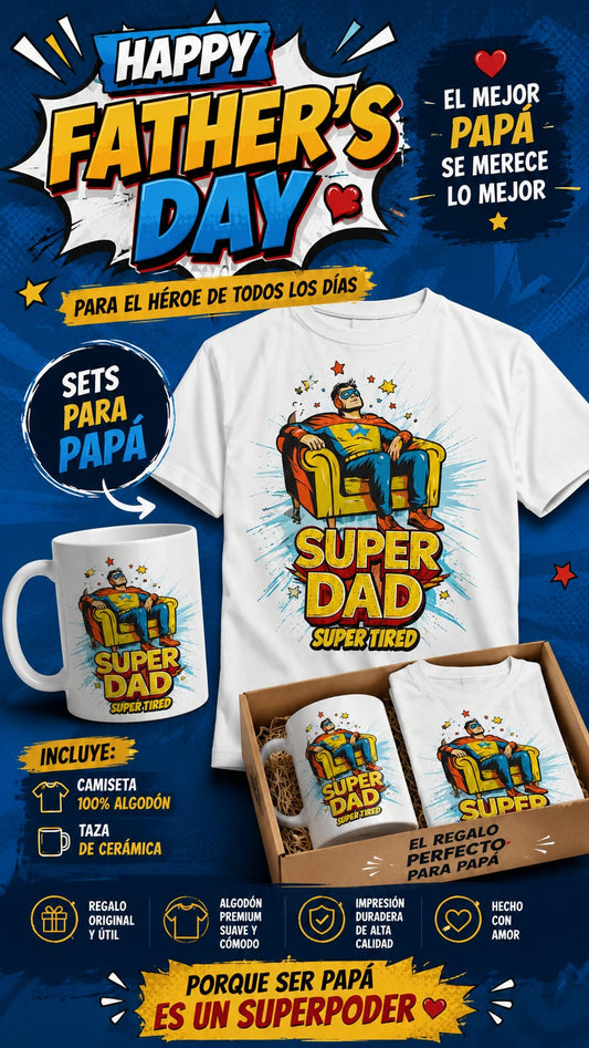 Camiseta + Taza "Super Dad"