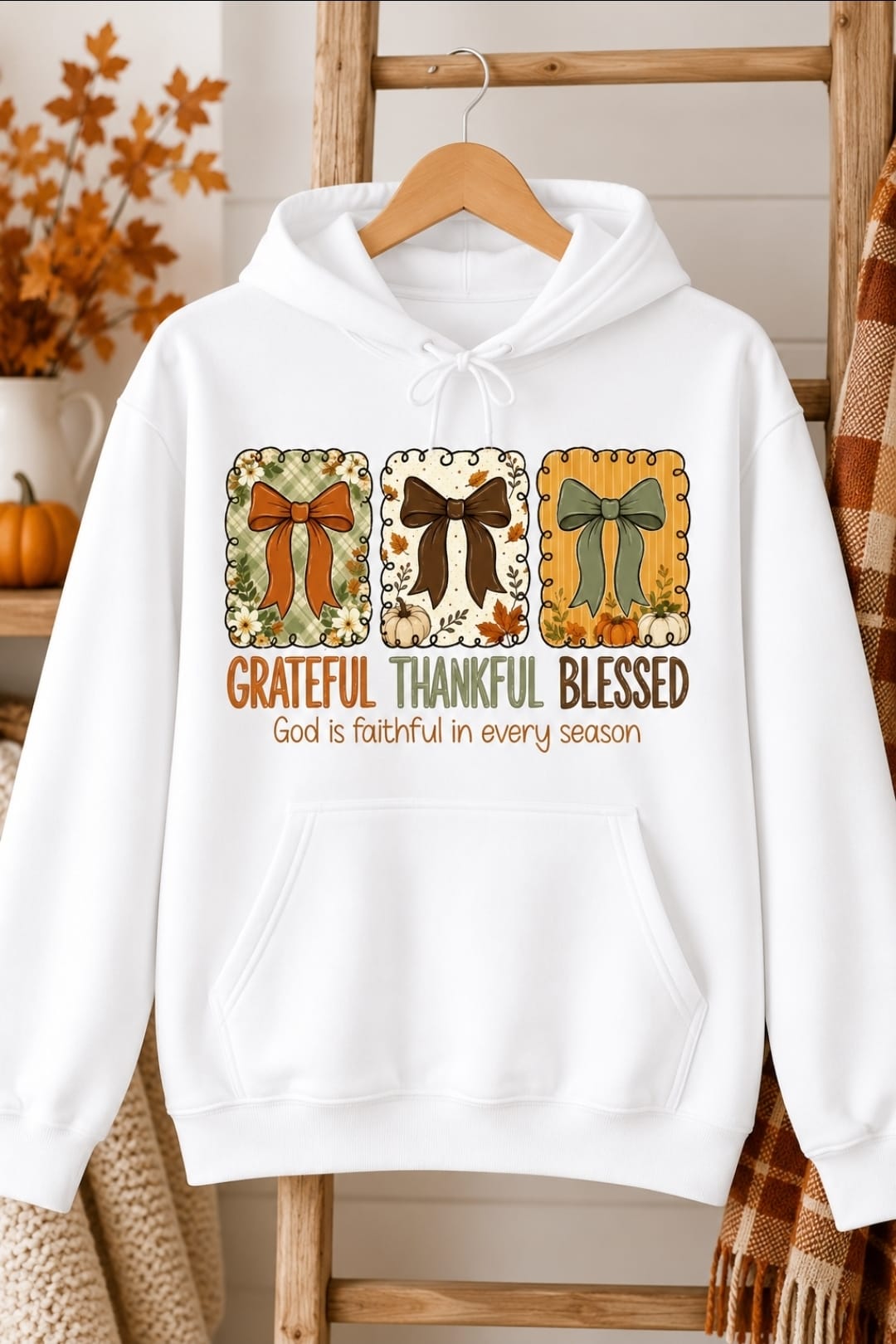 Grateful Thankful Blessed Hoodie