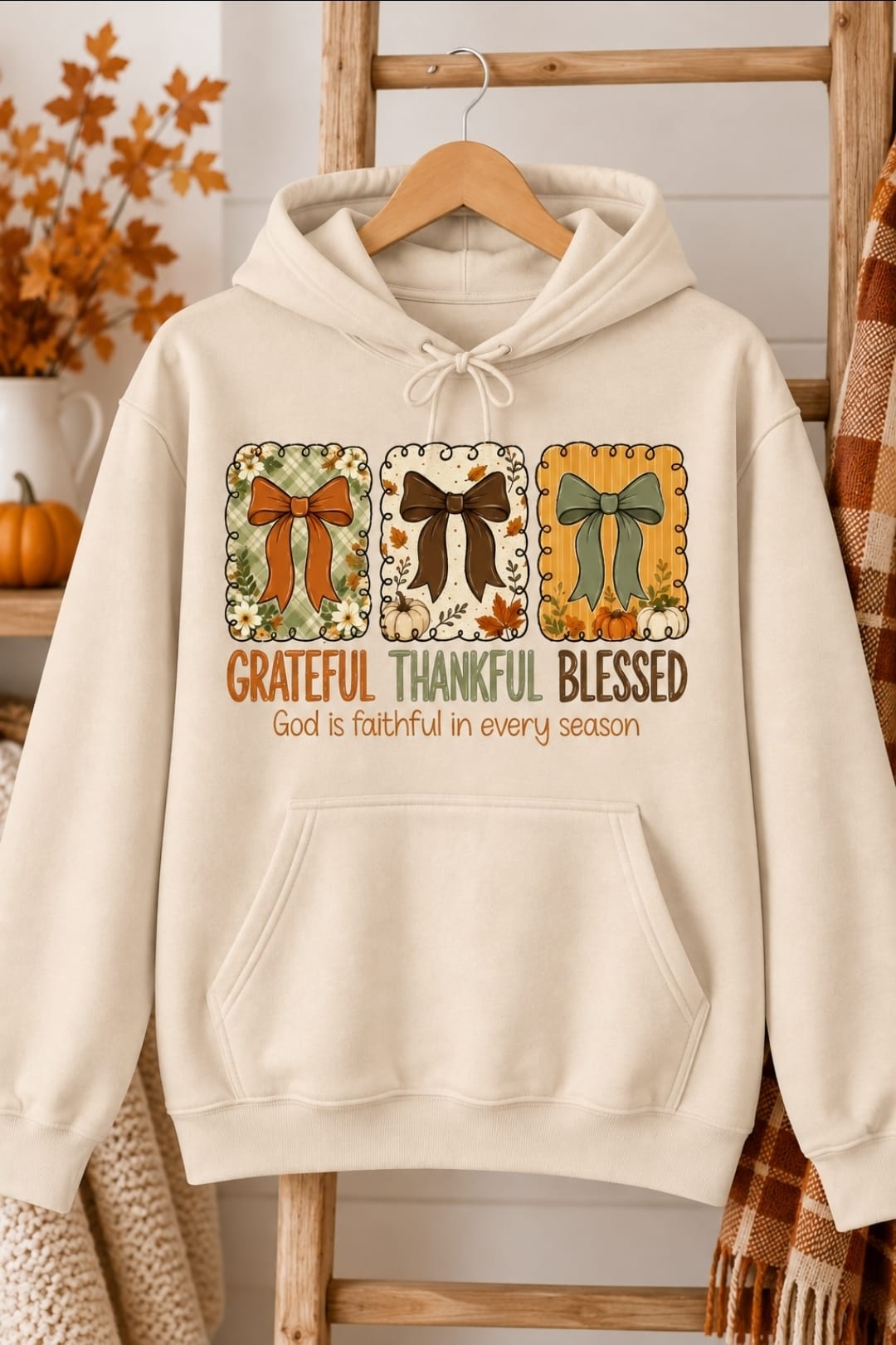 Grateful Thankful Blessed Hoodie