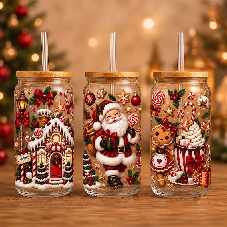 Santa's glass can