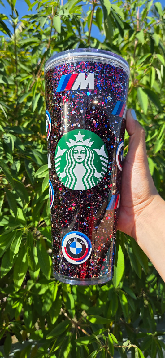 BMW snowglobe tumbler